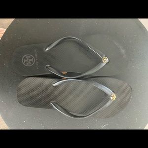 Black Tory Burch Flip Flops